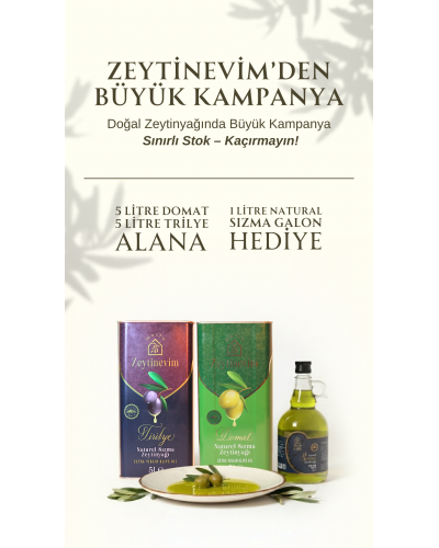 5 Litre Domat ve 5 Litre Trilye Alana 1 Litre Natürel Sızma Galon Hediye