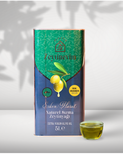 Edremit Erken Hasat - Soğuk Sıkım Filtresiz Zeytinyağı - 5 Lt