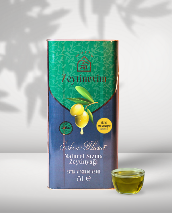Edremit Erken Hasat - Soğuk Sıkım Filtresiz Zeytinyağı - 5 Lt