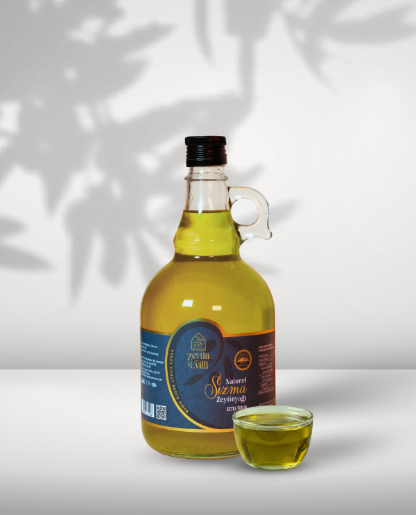 Edremit - Natürel Sızma Soğuk Sıkım Zeytinyağı 1 Lt Klasik Şişe