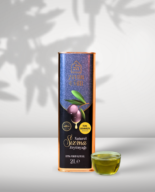 Edremit - Soğuk Sıkım Filtresiz Naturel Sızma Zeytinyağı - 2 Lt