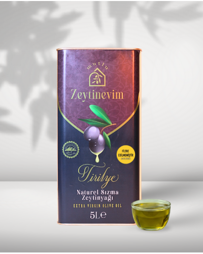 Tirilye - Soğuk Sıkım Filtresiz Sızma Zeytinyağı 5 Lt