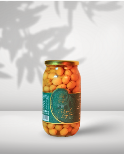 Edremit Çizik Yeşil Zeytin 650 Gr Kavanoz