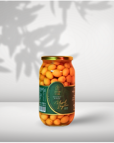 Edremit Kırma Yeşil Zeytin 650 Gr Kavanoz