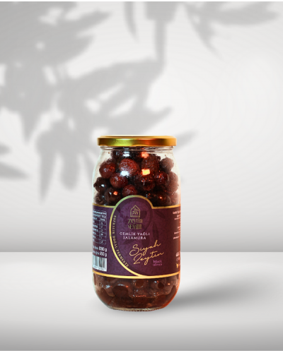 Gemlik Yağlı Salamura Siyah Zeytin 650 Gr Kavanoz