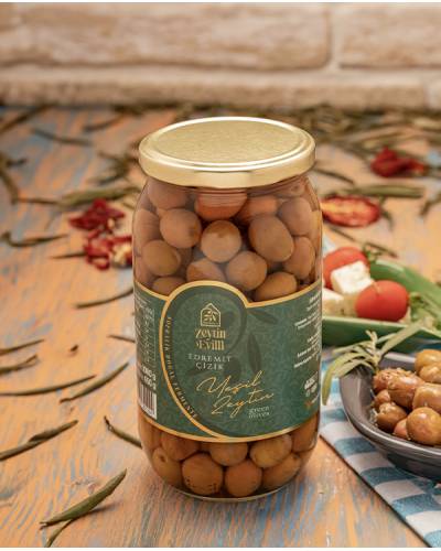 Edremit Çizik Yeşil Zeytin 1080 g Kavanoz