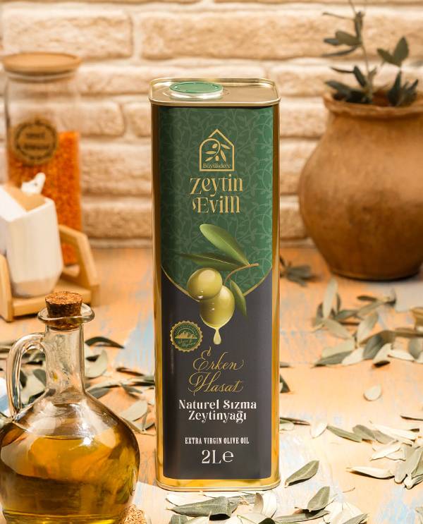 Erken Hasat Naturel Sızma Zeytinyağı 2 L Teneke