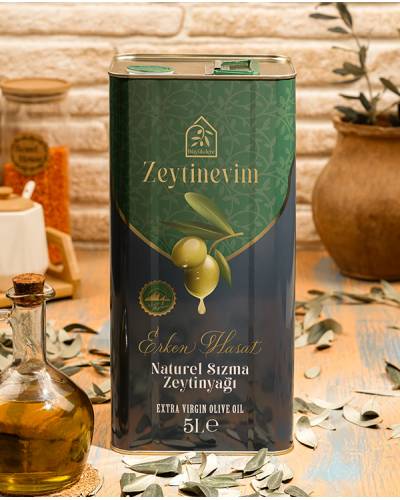 Erken Hasat Naturel Sızma Zeytinyağı 5 L Teneke